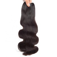 10"-30" double drawn weft extension bundles 100% cuticle intact unprocessed natural color Peruvian Body Wave virgin Hair