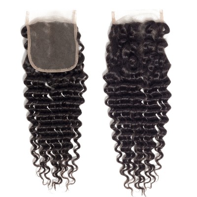 Brazilian Virgin Human Hair Lace Closure Free Part, Middle Part, Free Part Cheap Human Hair Closure