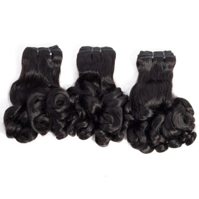 8A Grade funmi hair magic curl 100% human hair bundles 100g natural color 12"-24" wholesale indian hair weave from China factory