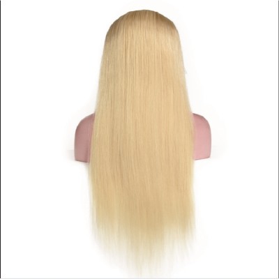 the quality cuticle aligned virgin hair extensions vendor wholesale brazilian human lace front wigs color 613 blonde hair weave