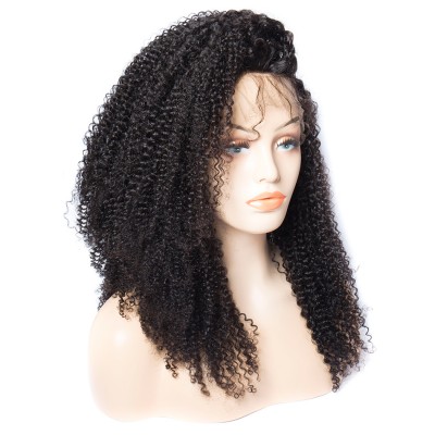 13*4 Lace Front Kinky Curly Wig 150% Density 10A Mongolian Afro Curly Human Hair Wigs Natural Hairline for Black Women