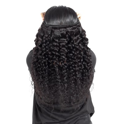 whosale brazilian kinky curly  wave bundle with closure cuticle aligned virgin hair extension human hair