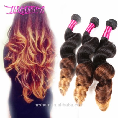 Brazilian Virgin Hair Weaving Ombre Color Human Hair Extension, beautiful bushy human hair extensions