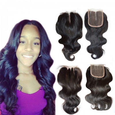 Wholesale 8 10 12 14 16 18 20 22 Inch Virgin Human Hair 4x4 5x5 6x6 7x7 Natural Color 1B