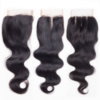 Peruvian Virgin Hair Lace Closure Rosa Hair Products Peruvian Body Wave Closure Human Hair Body Wave Closure 4X4 Size Lace Front