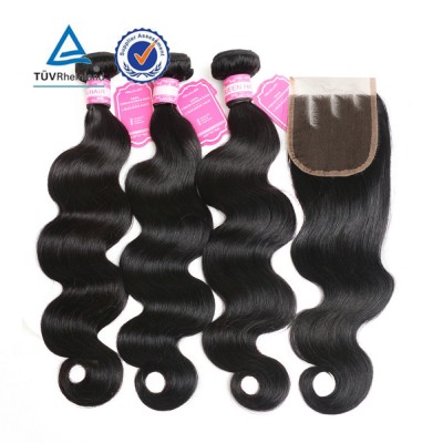 Factory Top Quality Body Wave Indian Remy Hair Wholesale Tape In human hair extension 3 bundles hair weaving