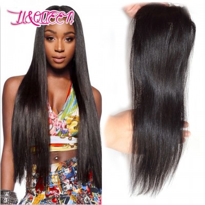 7A Malaysian virgin hair lace closure straight human hair closure, human hair bundle with closure