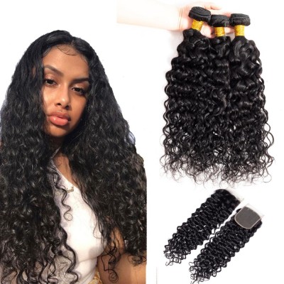 10a grade Peruvian water wave hair crochet braids with human hair wet and wavy