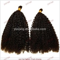 yuxi natural hair hot selling afro kinky bulk human hair