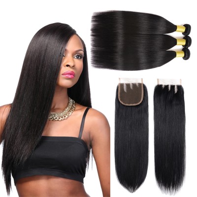 Straight Weave Remy Virgin Human Hair Unprocessed Brazilian Human Hair Brazilian straight hair extension