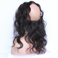 New Arrival Full Lace Frontal Closure, Peruvian Human Hair Piece Natural Color Body Wave 360 Lace Frontal Closure