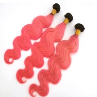 10"-30" darker roots ombre two tone virgin Body Wave human Weave extension bundles 100grams colored Brazilian Hair