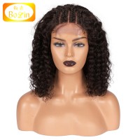 New Arrival Brazilian Unprocessed Human Hair 3.5*4 180 Part Lace Wigs With Curly Bob Style