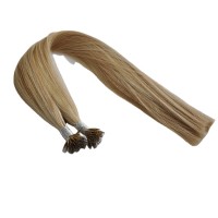 Double Drawn Russian Human Hair Extensions nano  I tip Nano Ring double drawn russian hair extensions