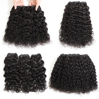 wholesale virgin hair vendors dropship raw hair  funmi pixie curl  closure hair bundle